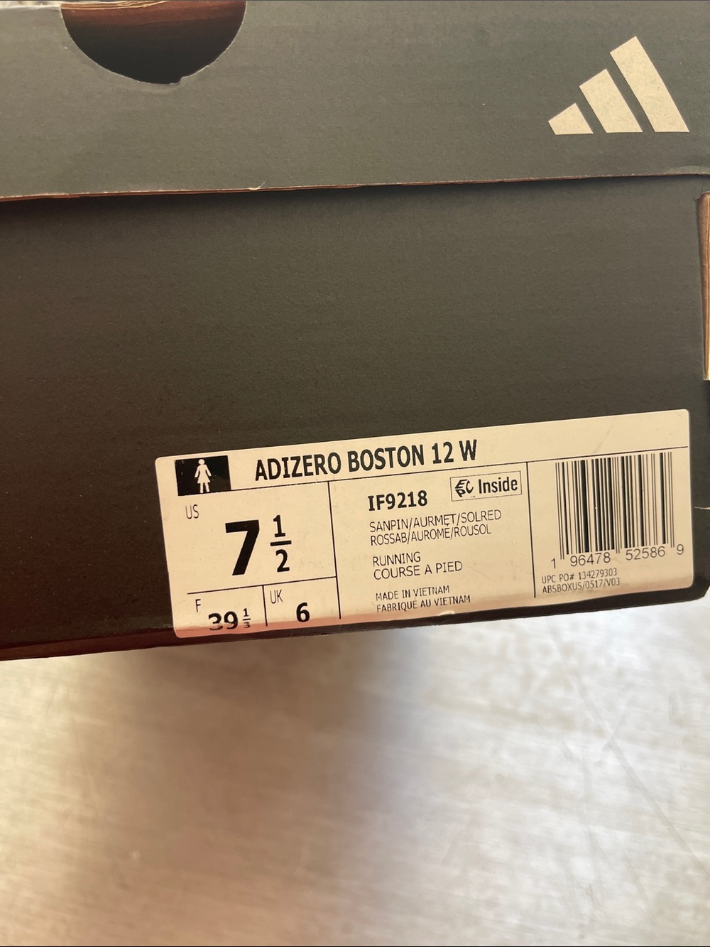 Used size 7.5 Adidas AdiZero Boston Women’s Athletic Running. - Picture 6 of 6